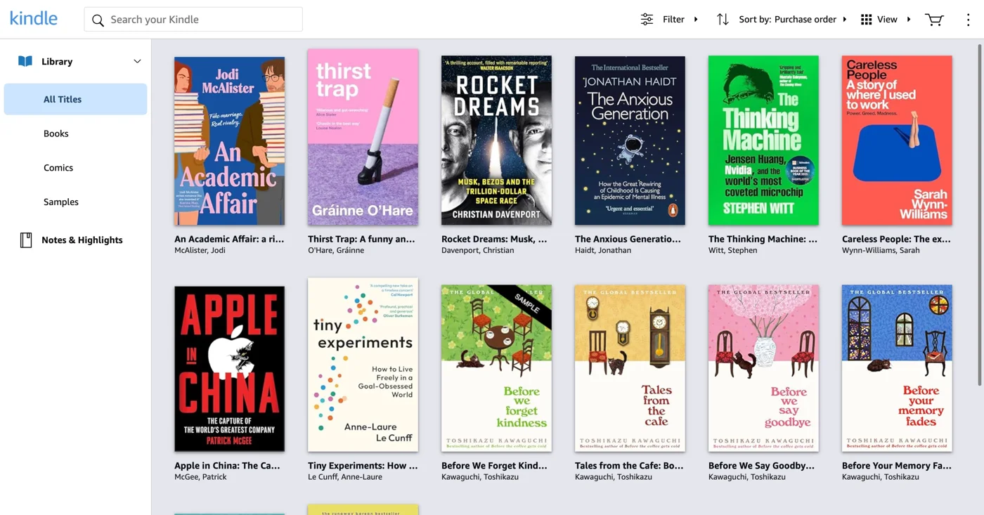 Sneha's 2025 Kindle library